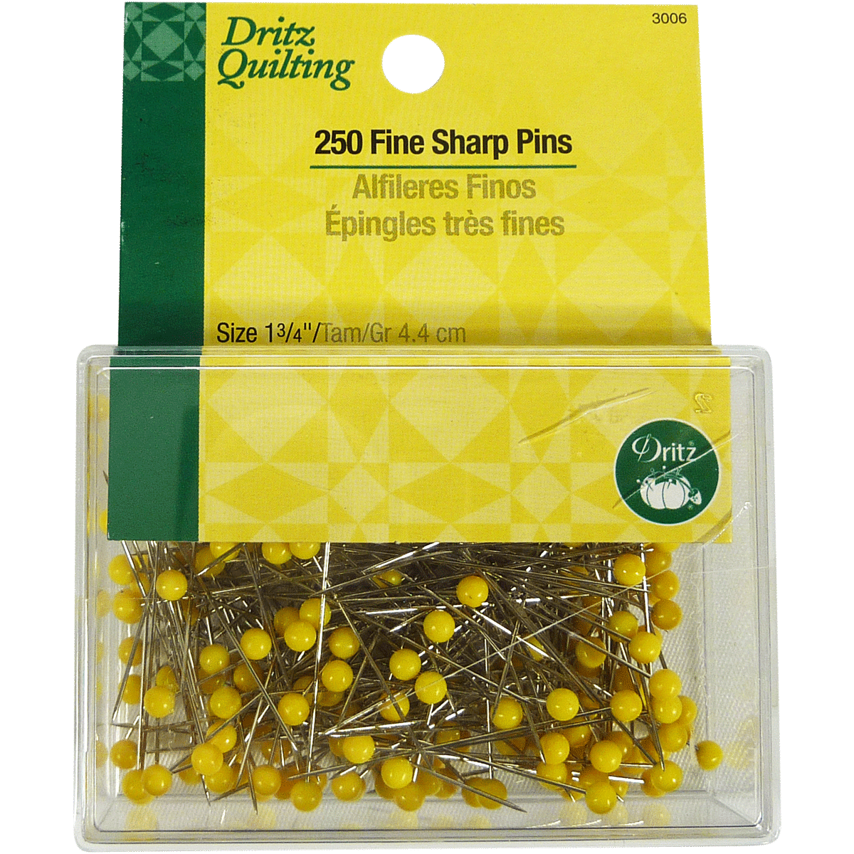 250 Fine Sharp Pins - Dritz Quilting
