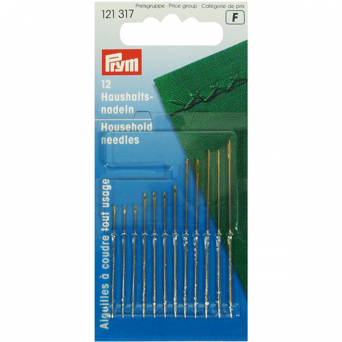 Household Needles, with Gold Eye - Assorted