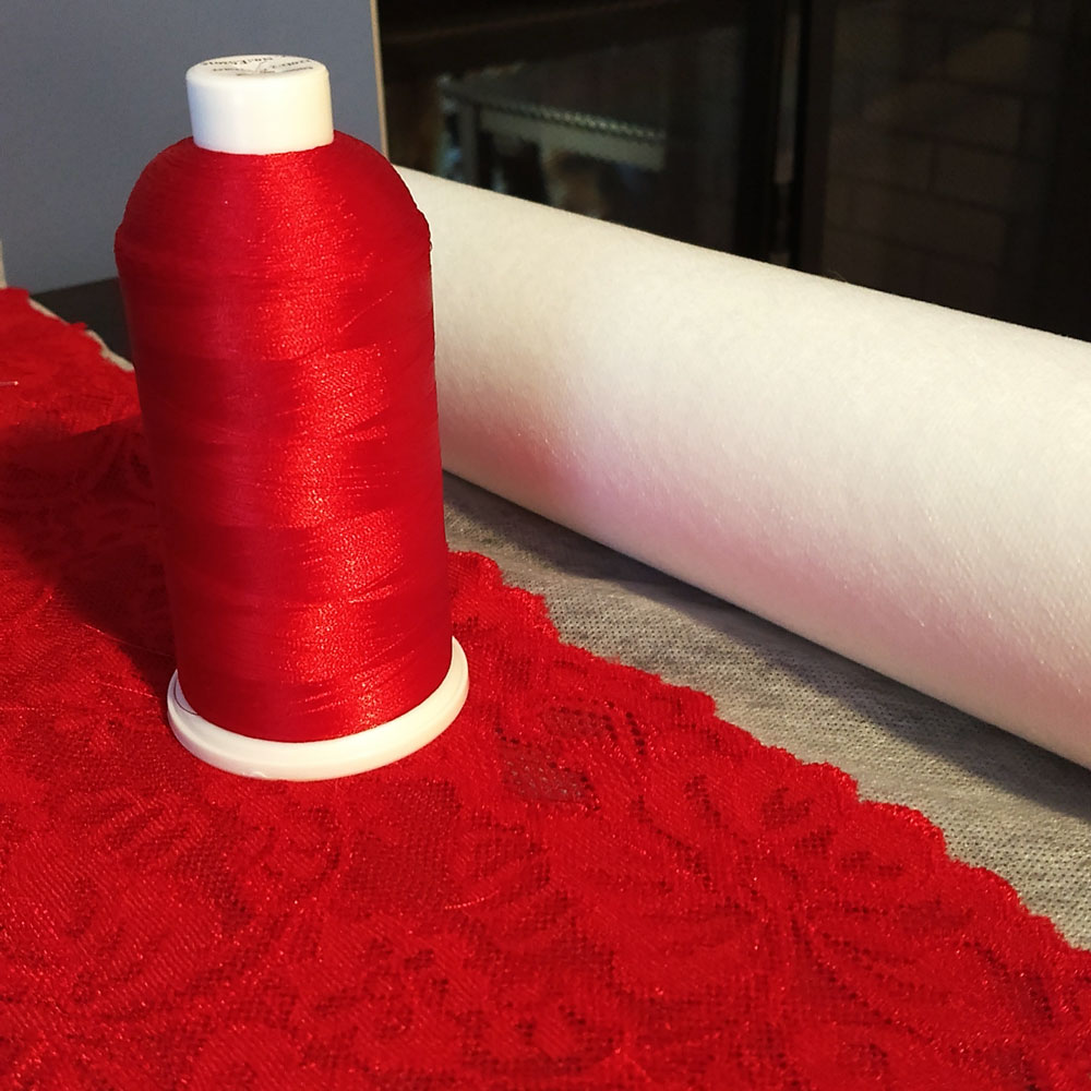 Polyester Embroidery Thread, Blazing Red, 5000m cone