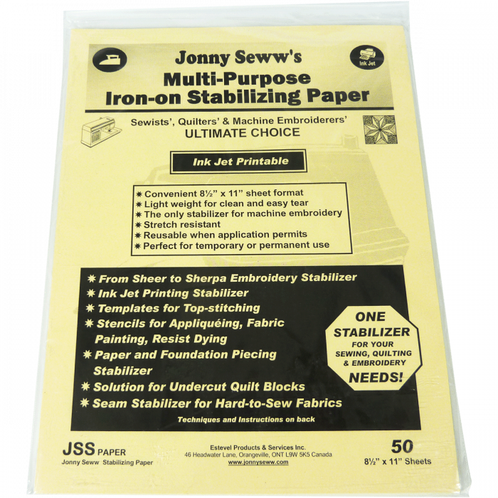 Multi-Purpose Iron-on Stabilizing Paper - Entoilage Papier Repassable Multi Usages
