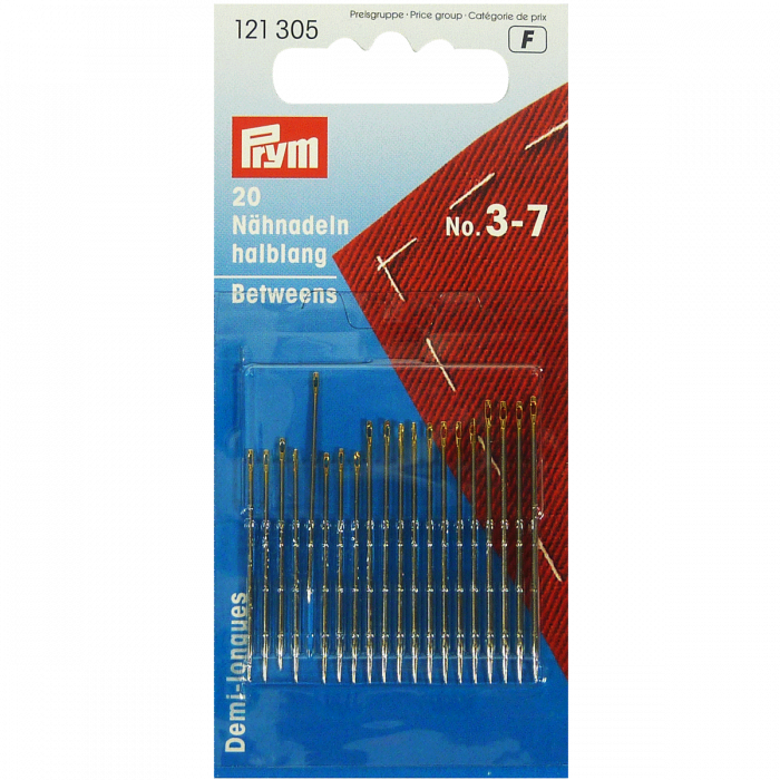 Hand Sewing Needles Betweens, with Gold Eye - No. 3-7 Assorted