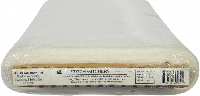  Superpunch Stitch Witchery Stabilizer HTC3000-28 - 20 inches  Wide, Fusible Interfacing/ Interlining, Lightweight Iron On Fusible Bonding  Web for Fabric, Sold in 2 Yard Package, Made In USA
