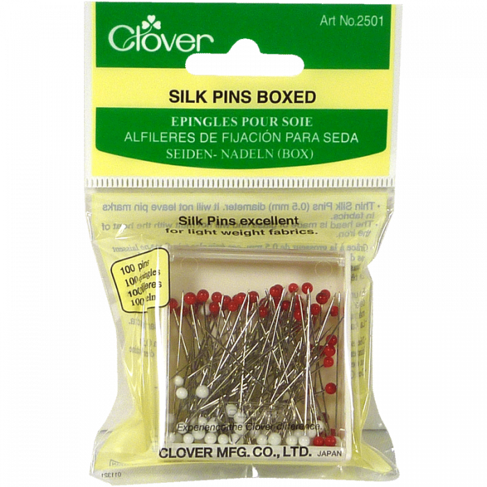 100 Silk Pins Boxed - Clover