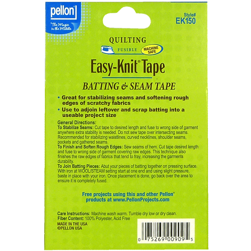Pellon - EK150 Fusible Easy Knit Batting & Seam Tape - White
