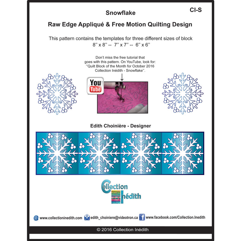 Snowflake Pattern Free Motion Quilting And Raw Edge Appliqu Technique Monfil ca