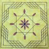 Quilt Block of the Month for August 2016 - Collection Inédith - Mandala #2 - Free Motion Quilting 