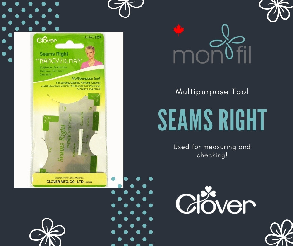 multipurpose tool seams right used for mesuring and checking clover
